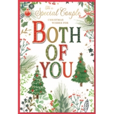 XMAS CARDS,Special Couple 6's Text, Trees & Foliage