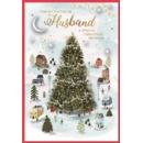 XMAS CARDS,Husband 6's Village Christmas Tree