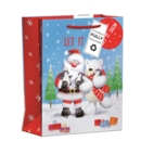 GIFT BAG,Santa & Friends (Medium) Recylcable (Was 0.99)