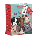 GIFT BAG,Santa Paws (Medium) Recylcable (Was 0.99)