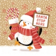 BOXED CARDS,Mini Square Santa & Penguin 20's CDU