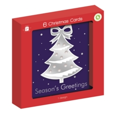 BOXED CARDS,Handcrafted Layered Tree 6's (Was 1.49)