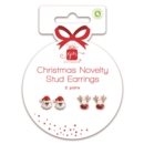 EARRINGS,Christmas Stud 2 Pairs I/cd