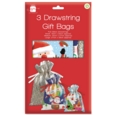 SANTA SACK,Drawstring,3 Asst. Small, Medium, Large(Was 1.99)