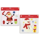 WINDOW STICKER,Gel Santa & Snowman 5's H/pk (Was 1.49)