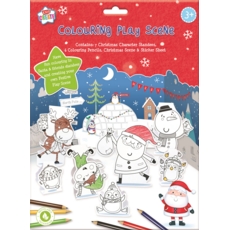 COLOURING PLAY SCENE, Scene, Characters & Stickers