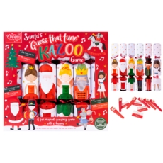 CRACKERS,30cm Kazoo Santa 6's (Was 10.99)