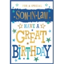 BIRTHDAY CARDS,Son in Law 6's Text & Stars