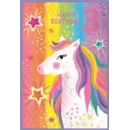 AGE 3 CARDS, 6's Female Rainbow Unicorn