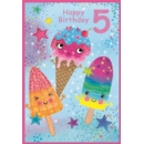 AGE 5 CARDS, 6's Female Lollies & Ice Cream