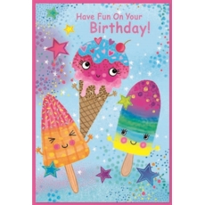 BIRTHDAY CARDS,6's Lollies & Ice Cream