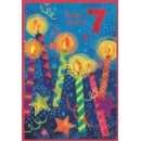 AGE 7 CARDS, 6's Male Candles