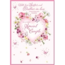 ANNIVERSARY CARDS,Sister & Bro in Law  Floral Heart