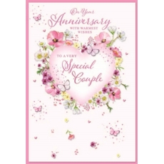 ANNIVERSARY CARDS,Your 6's Floral Heart