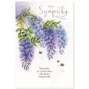 SYMPATHY CARDS, 6's Purple Delphiniums