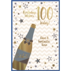 AGE 100 CARDS,Male 6's Bottle of Bubbly