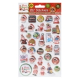 XMAS STICKERS,Vinyl Puffy Elf 2 Assorted