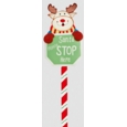 SIGN,Santa Stop Here Wooden 76cm Assorted Designs