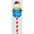 SIGN,Santa Stop Here Wooden 76cm Assorted Designs