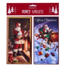 XMAS MONEY WALLETS,Traditional Santa 4's