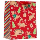 GIFT BAG,Gingerbread Dino (Large) (Was 1.39)