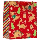 GIFT BAG,Gingerbread Dino (Medium) (Was 0.99)