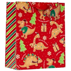 GIFT BAG,Gingerbread Dino (Medium) (Was 0.99)