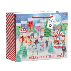 GIFT BAG,Winter Village (Large) 100% Recylcable