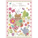 NEW HOME CARDS,6's Cross Stitch Floral Cottage