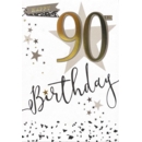 AGE 90 CARDS,Male 6's Stars & Confetti