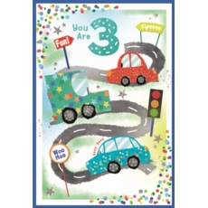 AGE 3 CARDS,Male 6's Vehicles