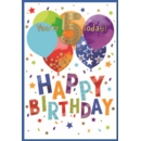 AGE 5 CARDS, 6's Male Balloons & Stars