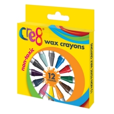 WAX CRAYONS,Cre8 12's Boxed H/pk