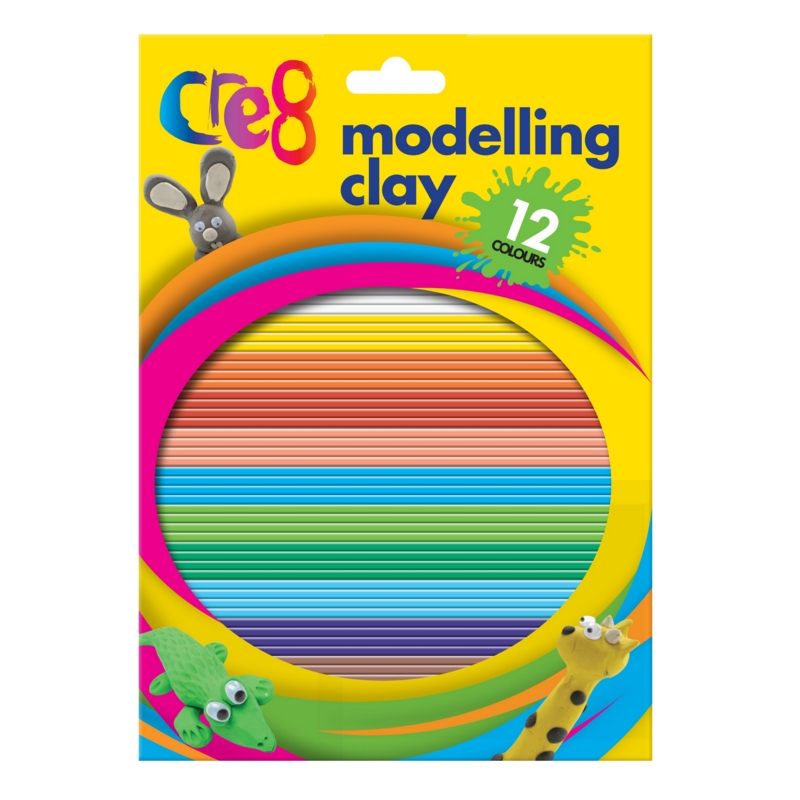 MODELLING CLAY,12 Assorted Colours Cre8
