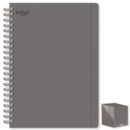 NOTEBOOK,Polyprop Grey A4 Twin Wire