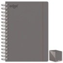 NOTEBOOK,Polyprop Grey A5 Twin Wire