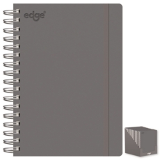 NOTEBOOK,Polyprop Grey A5 Twin Wire
