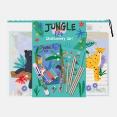 STATIONERY SET,Jungle Life A5 Wallet with Assorted Items