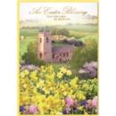 EASTER CARDS,Religious 6's Daffodils & Church