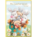 EASTER CARDS,Open 6's Bunnies & Teddies