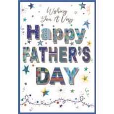 FATHER'S DAY CARDS,Father's Day 6's Text & Stars