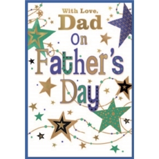 FATHER'S DAY CARDS,Dad 6's Text & Stars