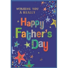 FATHER'S DAY CARDS,Father's Day 6's Text & Stars