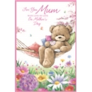 MOTHER'S DAY CARDS,Mum 6's Teddy in Hammock
