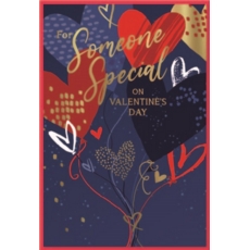 VALENTINE'S CARDS,Someone Special 6's Coloured Hearts