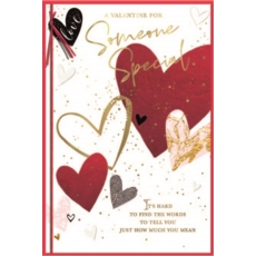 VALENTINE'S CARDS,Someone Special 6's Coloured Hearts