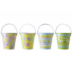 EASTER BUCKET,Tin Printed 4 Assorted