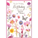 GREETING CARDS,Birthday 6's Floral Butterflies