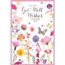 GET WELL CARDS, 6's Floral Butterflies