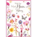 BIRTHDAY CARDS,Mum 6's Floral Butterflies